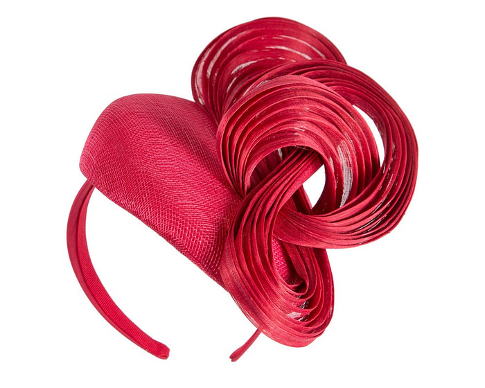 Exclusive red pillbox fascinator by Fillies Collection - Image 2