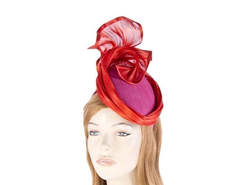 Bespoke fuchsia orange fascinator Online in Australia Hats From OZ