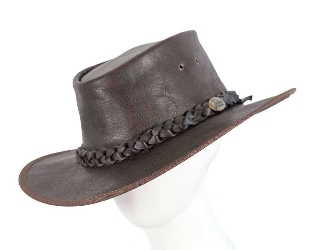 ~oZtrALa~ Hat BRUMBY Buffalo Leather Australian Mens Akubra-type COWBOY Outback 
