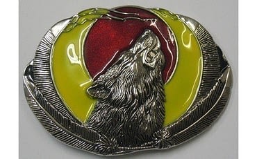 wolf head belt buckle