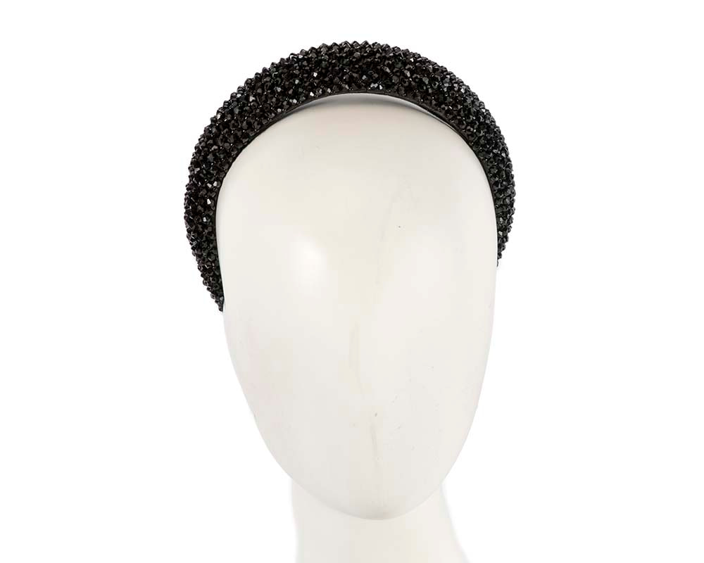 Shiny black headband by Max Alexander - Fascinators.com.au