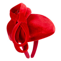Velvet pillbox fascinator hat - Image 4