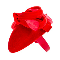 Velvet pillbox fascinator hat - Image 3