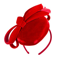 Velvet pillbox fascinator hat - Image 2