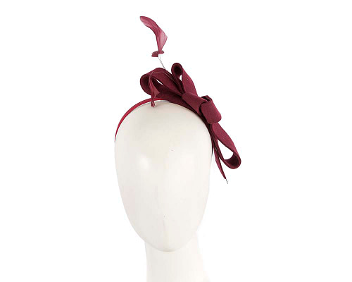 Wine felt bow winter fascinator - Cheap Fascinators