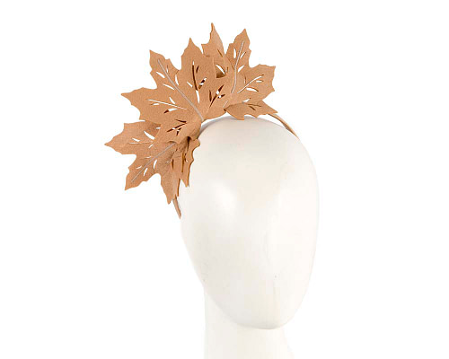 Beige laser cut racing fascinator - Cheap Fascinators