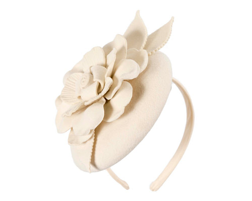 Cream felt pillbox racing fascinator - Cheap Fascinators