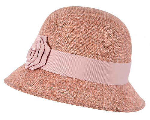 Dusty pink summer cloche hat - Cheap Fascinators