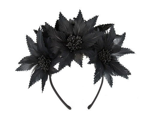 Black feather fascinator by Max Alexander - Cheap Fascinators