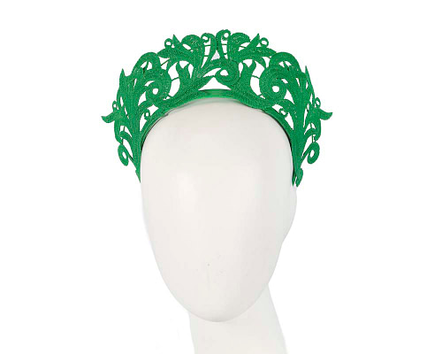 Green lace crown fascinator headband - Cheap Fascinators