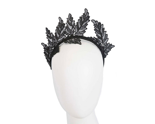 Black lace crown fascinator - Cheap Fascinators