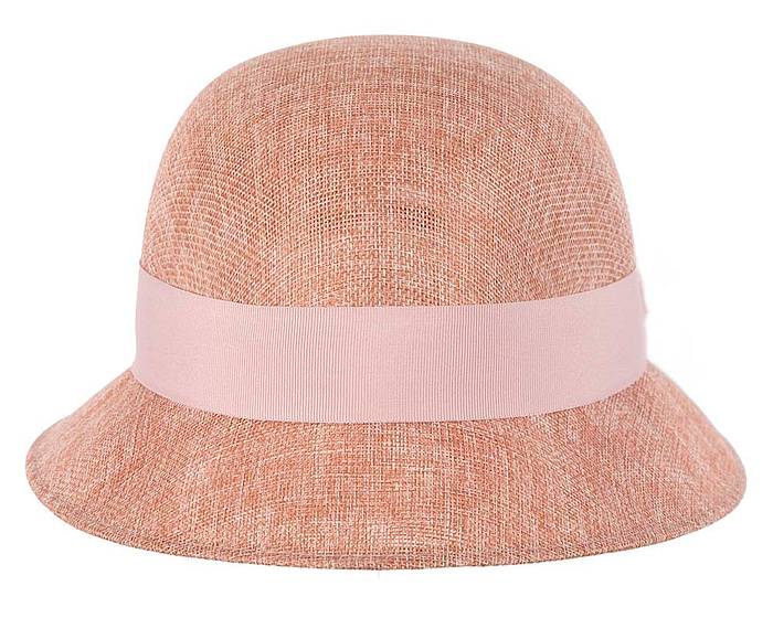 Dusty pink spring racing cloche hat by Max Alexander - Fascinators.com.au