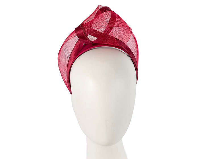 Burgundy wine turban headband by Fillies Collection - Fascinators.com.au