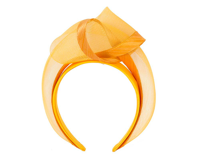 Yellow gold turban headband by Fillies Collection - Fascinators.com.au