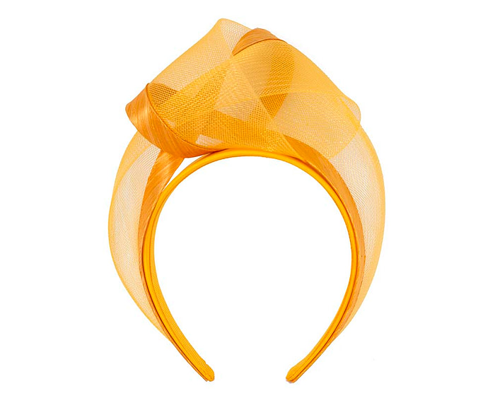 Yellow gold turban headband by Fillies Collection - Fascinators.com.au