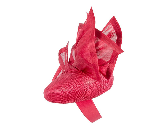 Bespoke red spring racing fascinator pillbox by Fillies Collection - Fascinators.com.au
