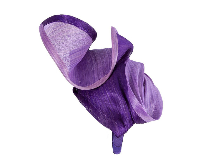 Lilac & purple silk abaca fascinator by Fillies Collection - Fascinators.com.au