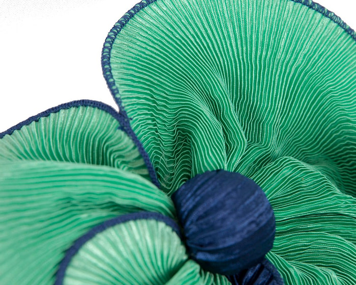 Novel design green & blue flower fascinator - Fascinators.com.au