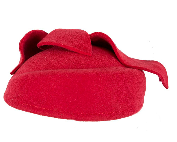 Red felt pillbox winter fascinator - Cheap Fascinators