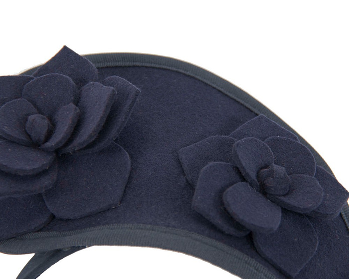 Navy felt crown fascinator - Cheap Fascinators