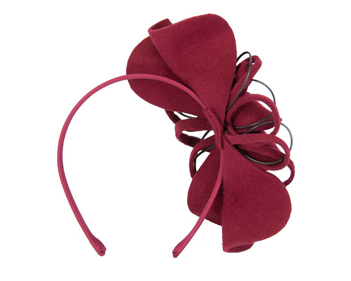 Wine felt flower headband by Max Alexander - Cheap Fascinators