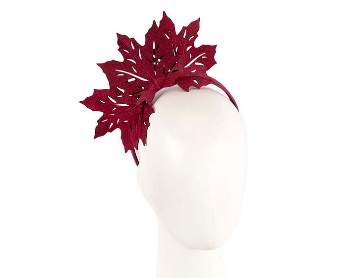 Wine laser cut racing fascinator - Cheap Fascinators