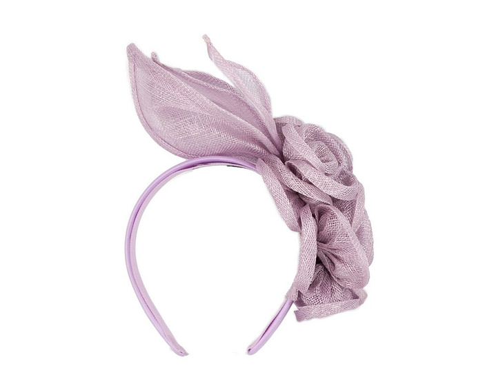 Lilac sinamay flower headband by Max Alexander - Cheap Fascinators