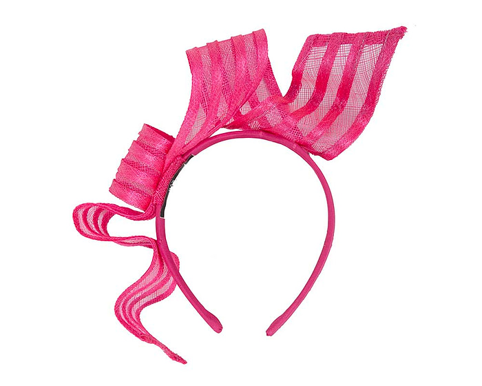 Fuchsia sinamay fascinator by Max Alexander - Cheap Fascinators