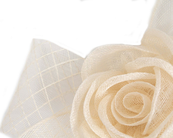 Cream sinamay bow fascinator - Cheap Fascinators