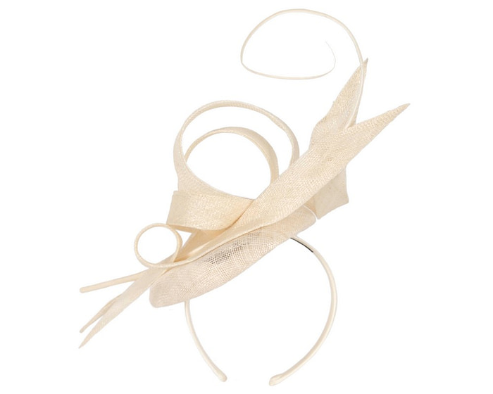 Tall cream sinamay fascinator - Cheap Fascinators