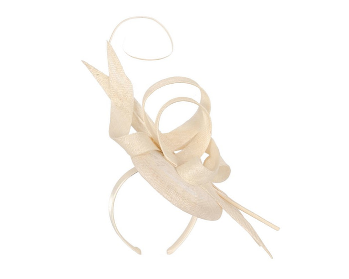 Tall cream sinamay fascinator - Cheap Fascinators