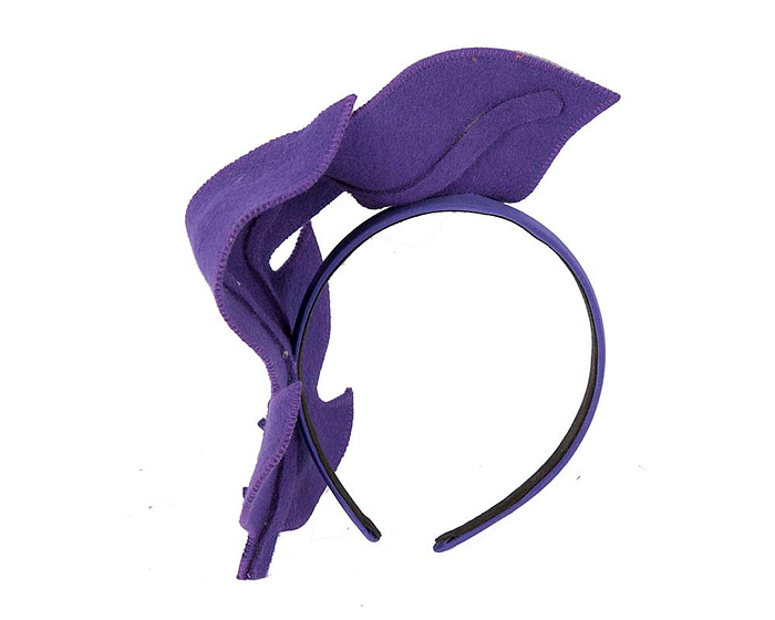 Purple felt leaf fascinator - Cheap Fascinators