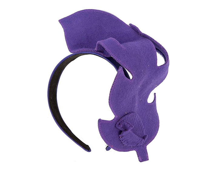 Purple felt leaf fascinator - Cheap Fascinators