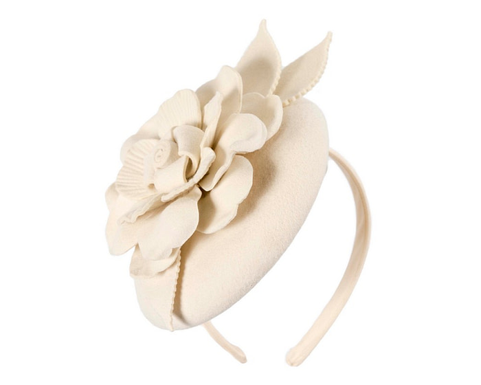 Cream felt pillbox racing fascinator - Cheap Fascinators