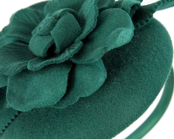 Green felt pillbox racing fascinator - Cheap Fascinators