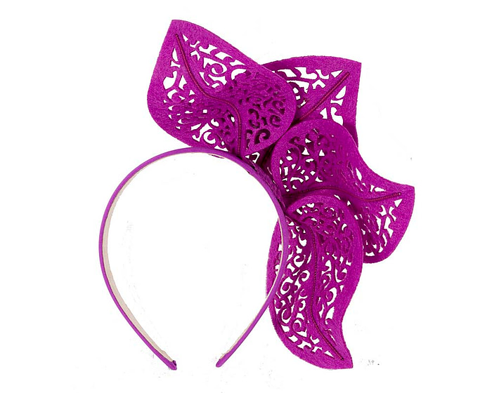 Purple laser cut racing fascinator - Cheap Fascinators