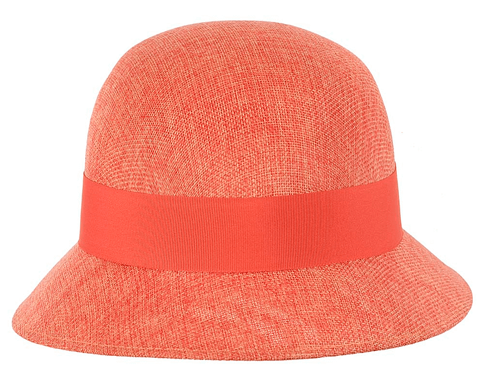 Orange summer cloche hat - Cheap Fascinators