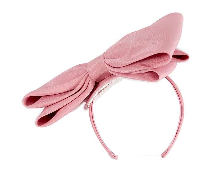 Dusty pink pillbox fascinator with bow - Cheap Fascinators