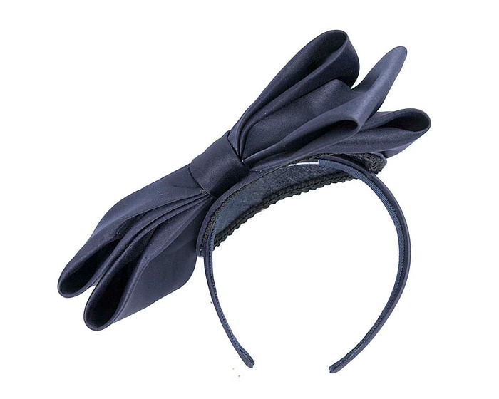 Navy pillbox fascinator with bow - Cheap Fascinators