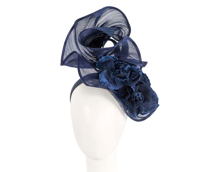 Bespoke navy fascinator by Fillies Collection - Cheap Fascinators