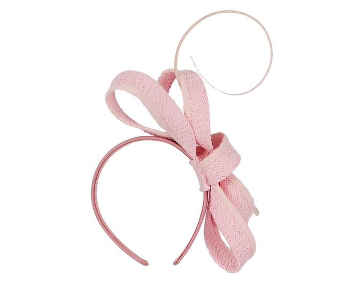 Large pink loops with feather by Max Alexander - Cheap Fascinators