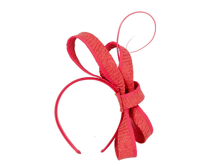 Large red loops with feather by Max Alexander - Cheap Fascinators