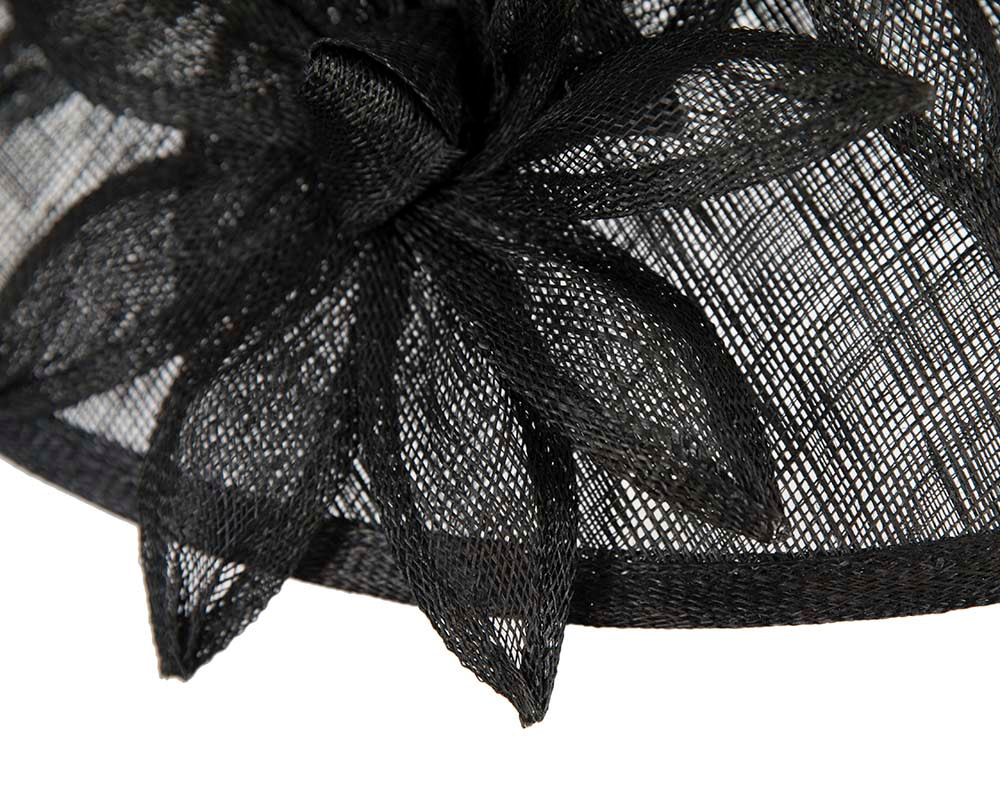 Large Black Sinamay Racing Hat By Max Alexander - Fascinators.com.au