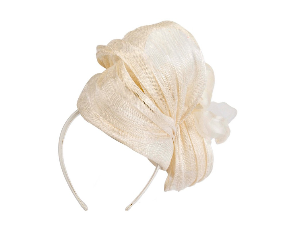 Ivory Cream Flower Pillbox Racing Fascinator By Fillies Collection ...