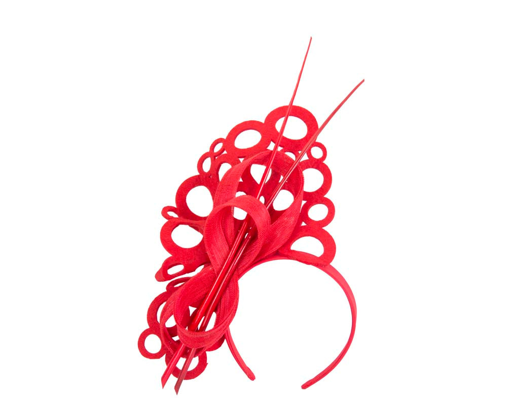 Bespoke Red Fascinator By Fillies Collection