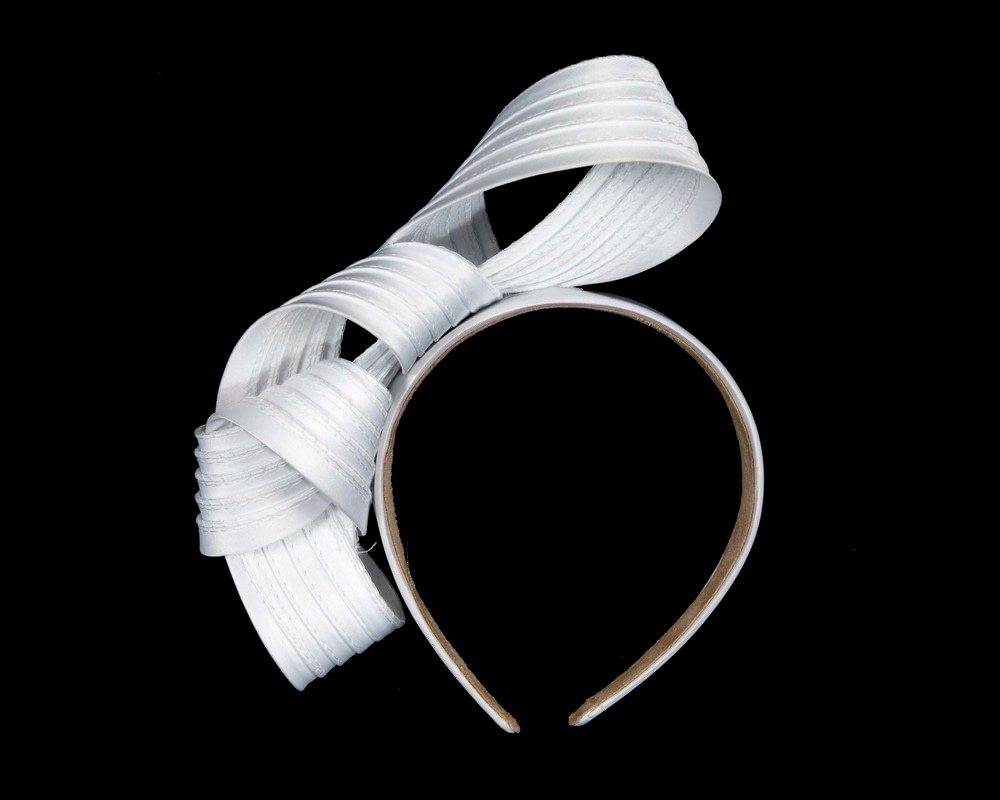 Twisted White Fascinator By Max Alexander