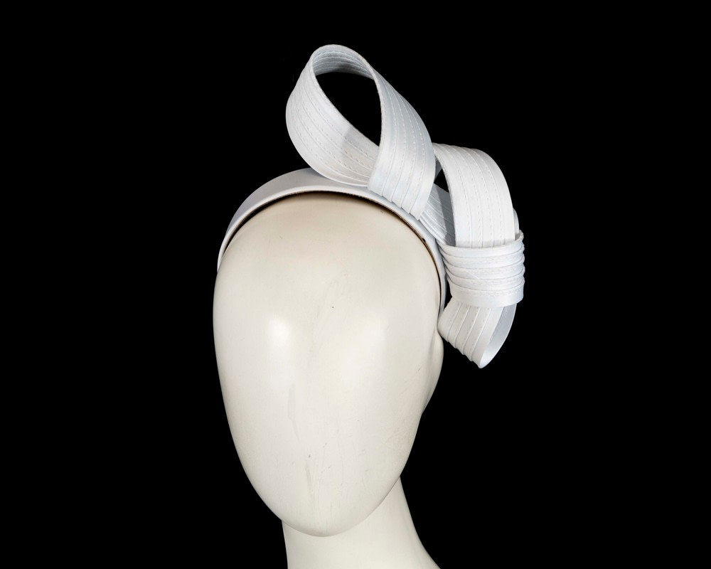 Twisted White Fascinator By Max Alexander