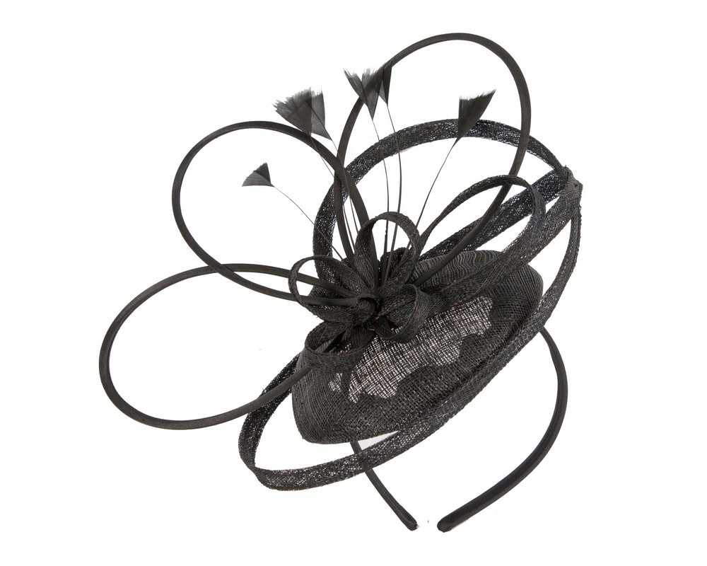 Modern Black Fascinator By Max Alexander