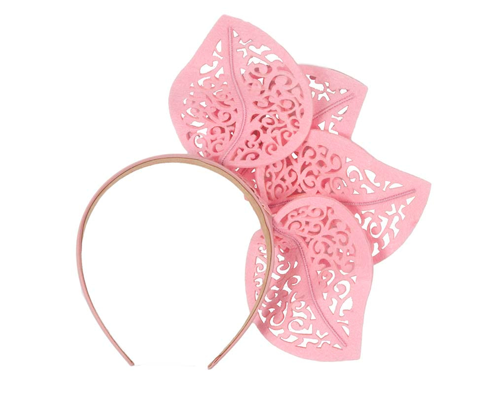 Pink laser cut racing fascinator Online in Australia Cheap Fascinators