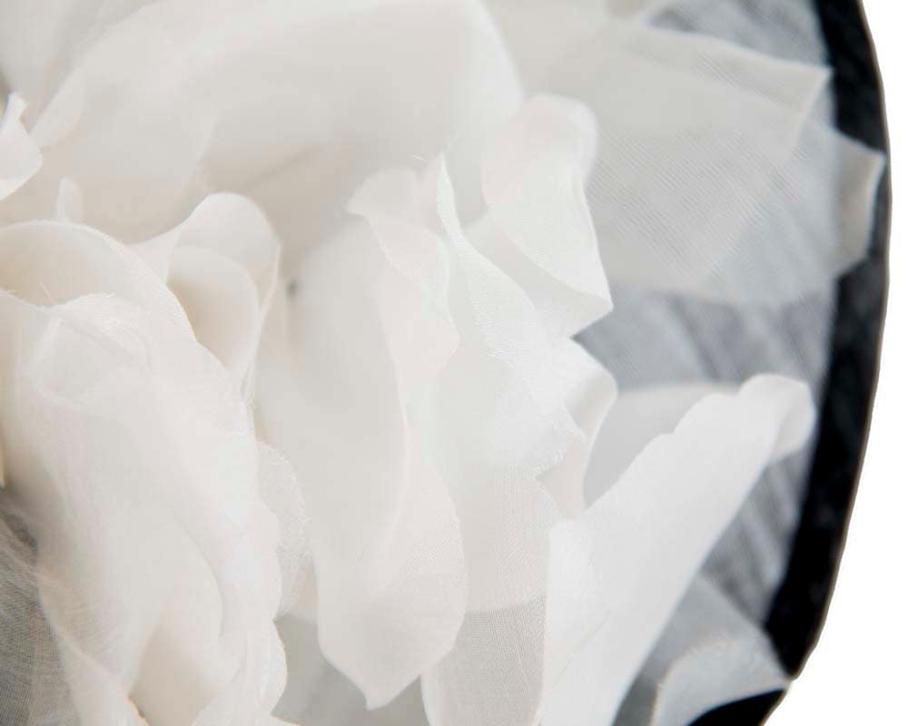 Bespoke Black & White Flower Fascinator